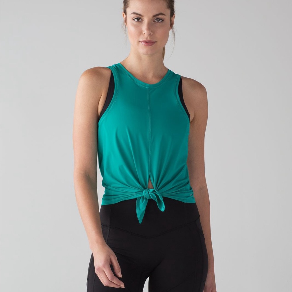 Lululemon Two With One Reversible Tank Viridian Green Size 4